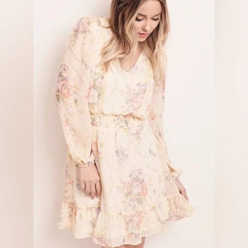 LC Lauren Conrad Floral Long Sleeve Dress XXL - Picture 2 of 13